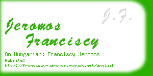 jeromos franciscy business card